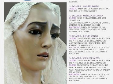 El programa de la Semana Santa de Casares arranca el 9 de abril