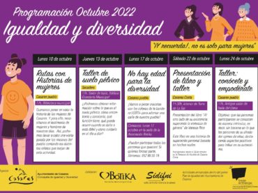 Casares presenta una programación de igualdad y diversidad para el mes de octubre