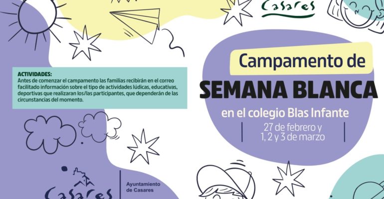 <strong>Casares vuelve a contar con campamento escolar de Semana Blanca</strong>